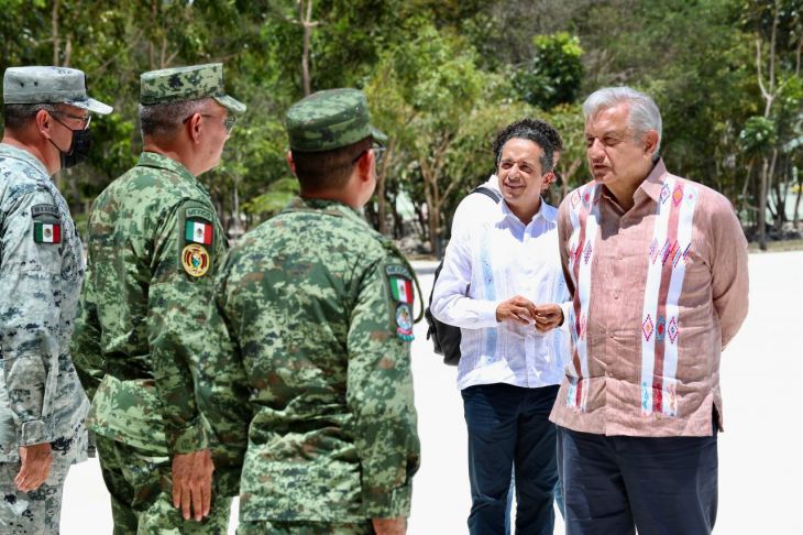 ''Tenemos que terminar el Tren Maya en 2023'': AMLO a militares en QRoo